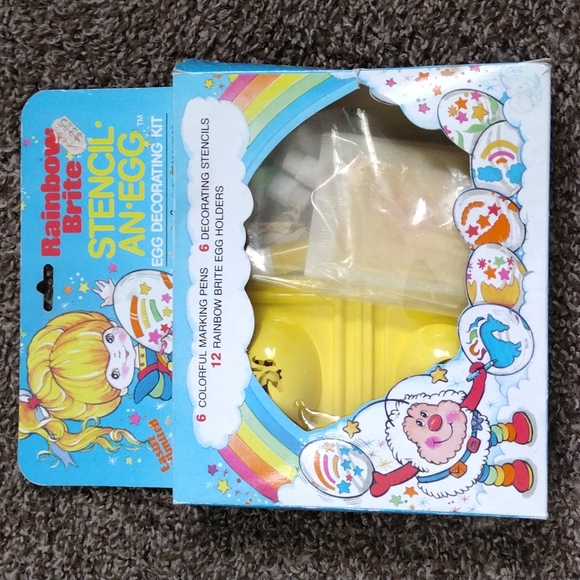 Vintage 1983 Rainbow Brite Stencil An Egg Decorating Kit - Picture 6 of 6